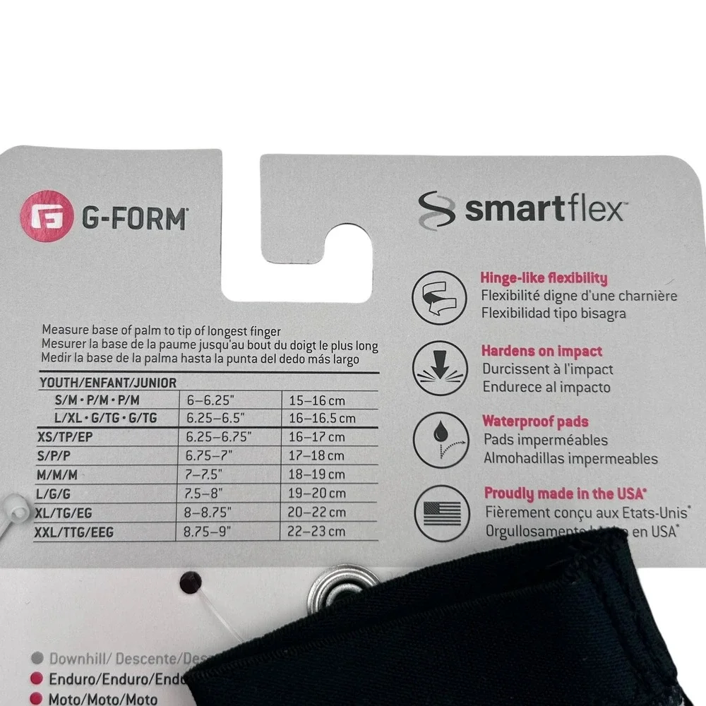 G-Form Sorata 2 Youth Boys Girls MTB Mountain Bike Cycling Gloves Sz L/XL‎ Black